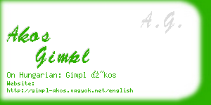 akos gimpl business card